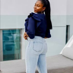 Express High Waisted Skinny Jeans.